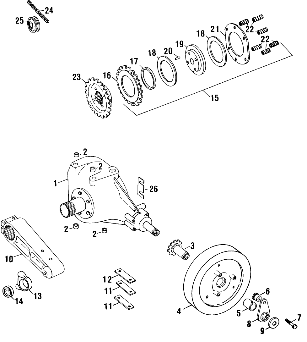 017 MAIN DRIVE GEARBOX & FLYWHEEL