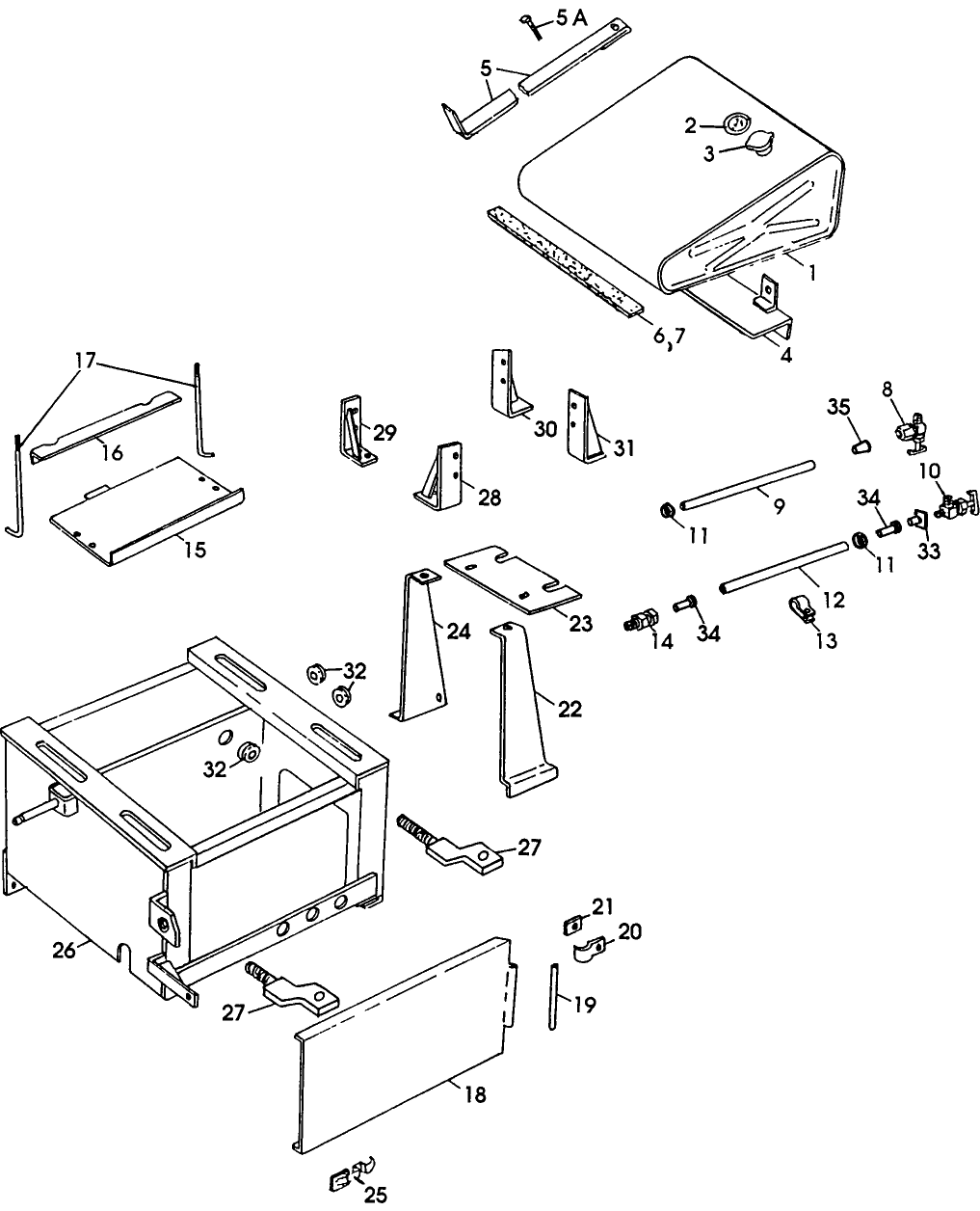 019 DEUTZ ENGINE, SUPPORTS & FUEL TANK