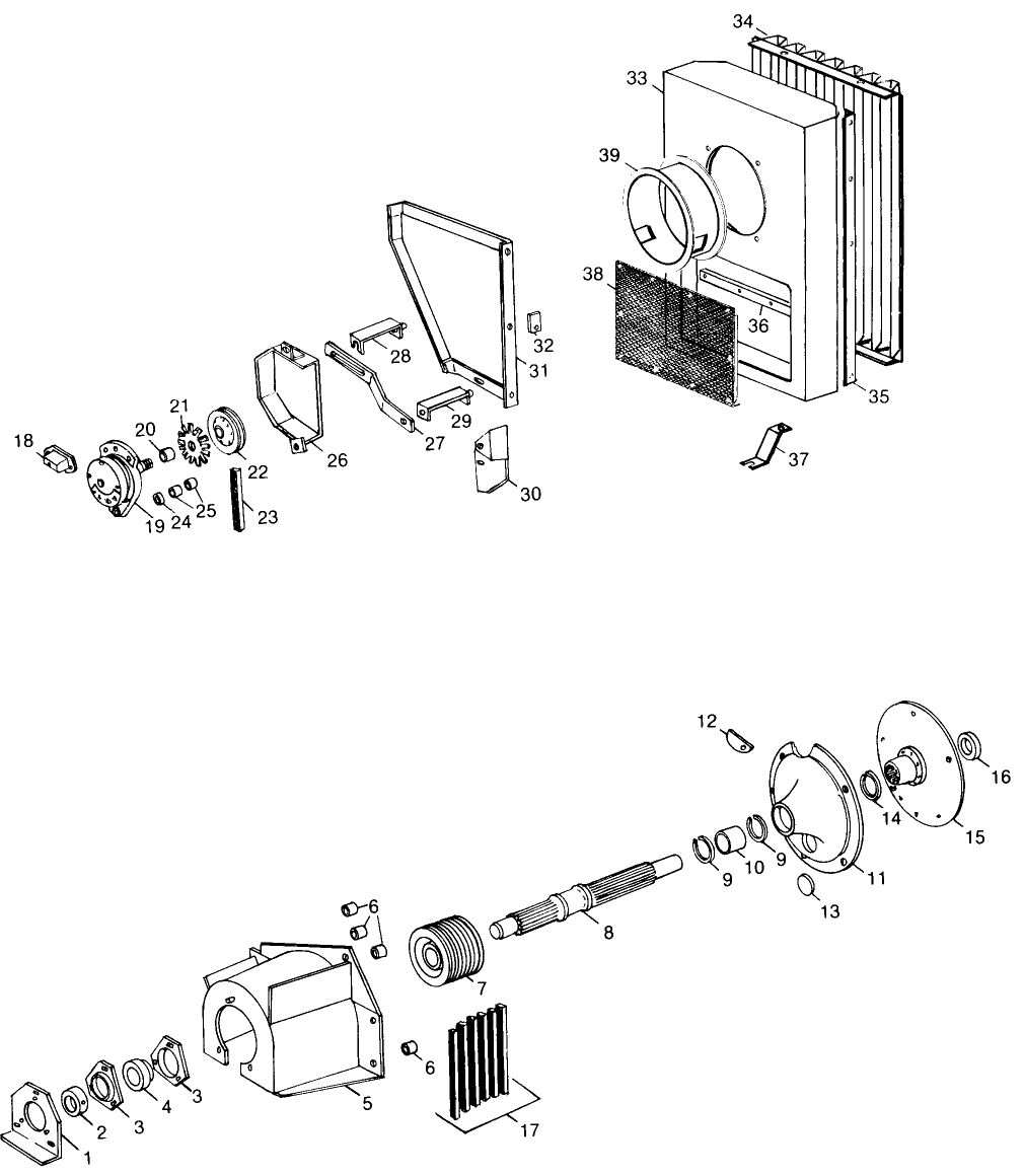 014 DEUTZ ENGINE, ATTACHING PARTS