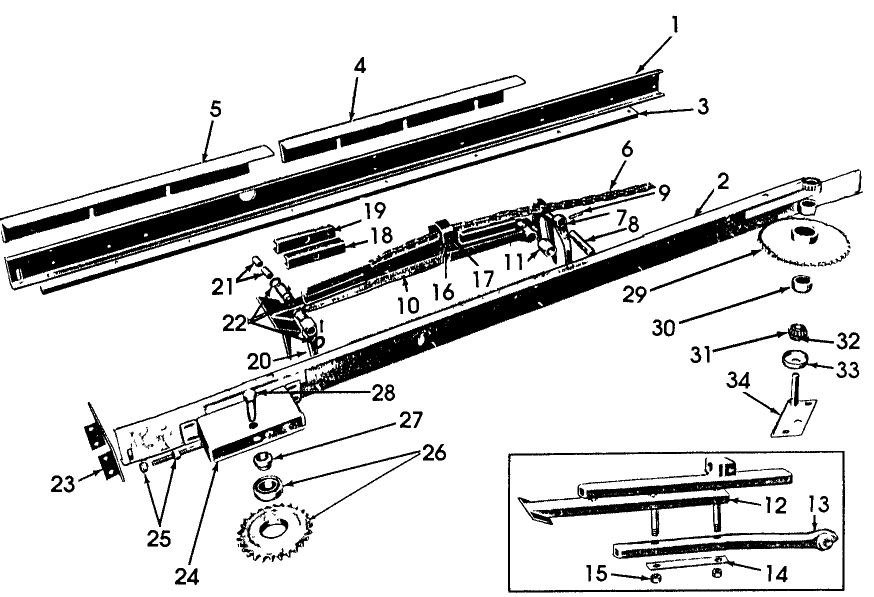 005 SWEEP FORK & SLIDE PARTS, 14-192,14-270