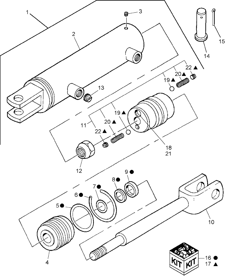 061(1) HYDRAULIC CYLINDER, TONGUE SWING, 86630100