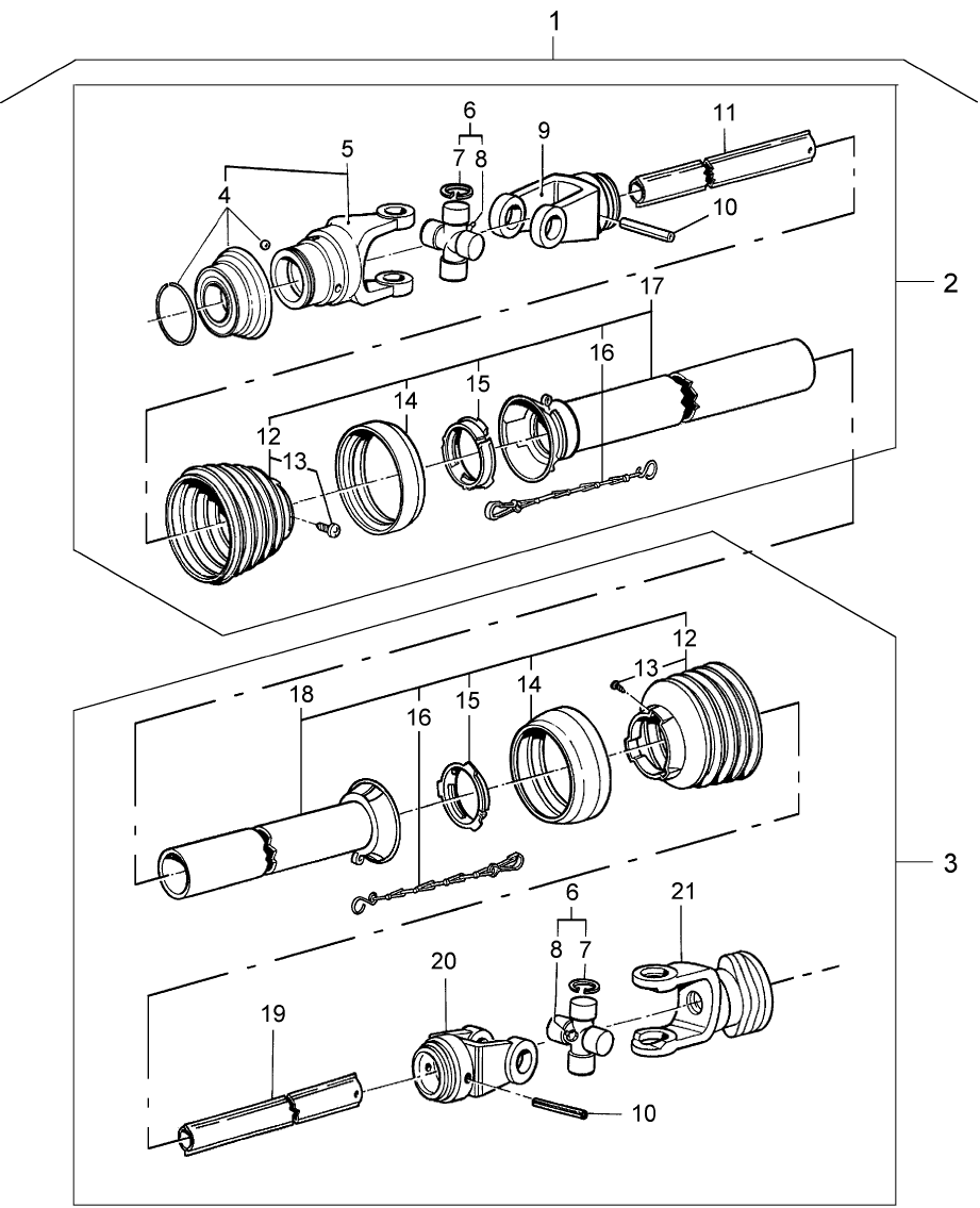 009(2) POWER TAKE OFF, 2-JOINT, 565, EUROPE