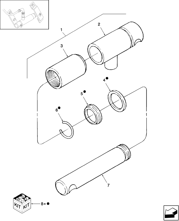 023 HYDRAULIC CYLINDER, HYDRAULIC PICKUP LIFT