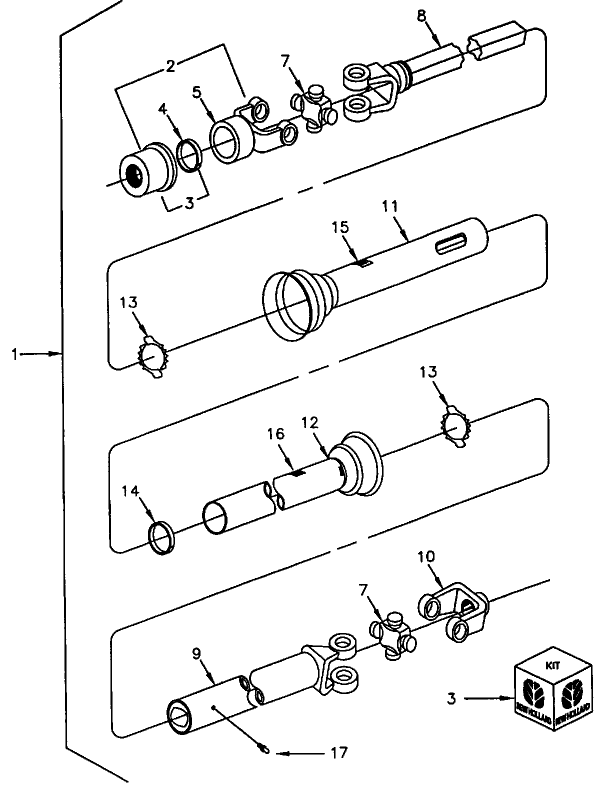 014(2) POWER TAKE OFF, 1000 RPM, BSN981582, 1-3/4" SHAFT, OPTIONAL