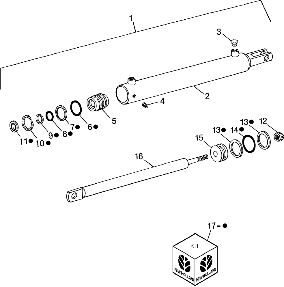 029(2) TWINE WRAPPER KIT, HYDRAULIC CYLINDER, ASN 706838