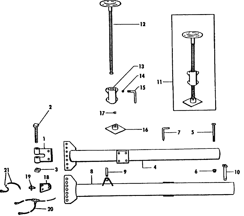 001 TONGUE & JACK ASSEMBLY