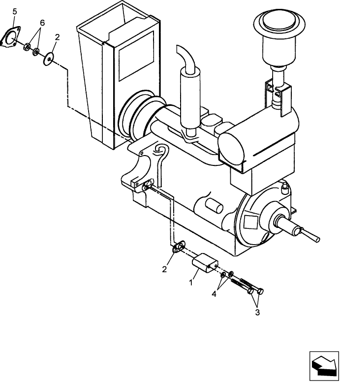 07.12 HYDRAULIC GEAR PUMP MOUNTING, ASN 3040