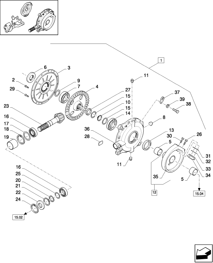 15.03(01) KNOTTER, GEARBOX