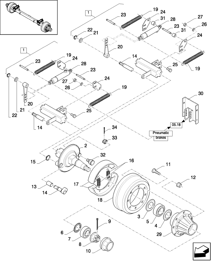 05.08(01) TANDEM AXLE WITH BRAKES