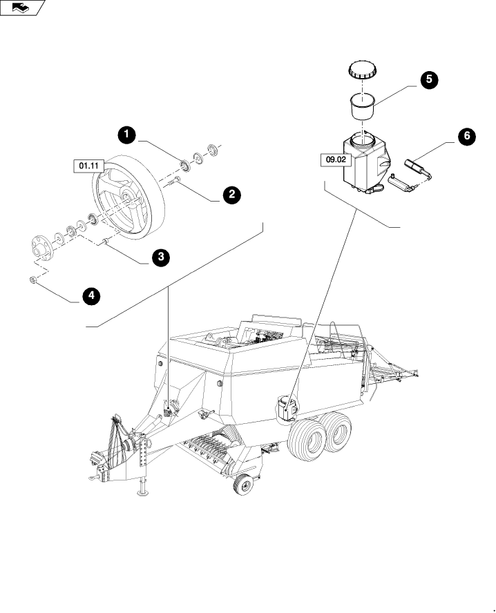 00.01(01) MAINTENANCE PARTS, FLYWHEEL, AUTOMATIC OILING