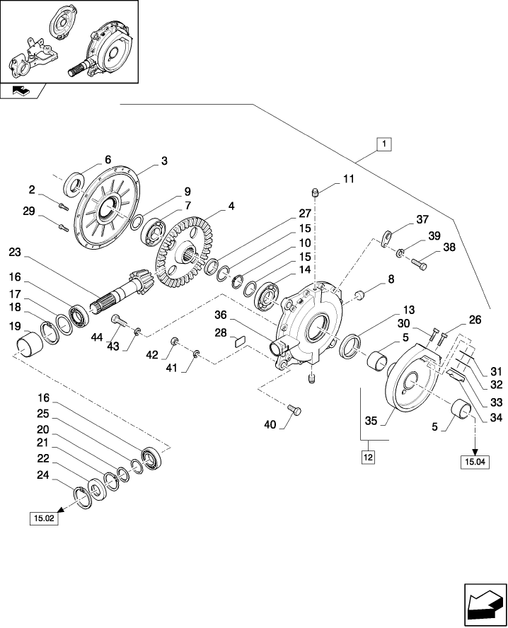 15.03(01) KNOTTER, GEARBOX