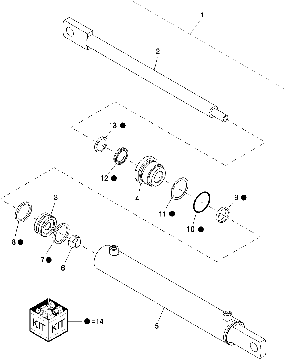 07.32 HYDRAULIC CYLINDER, TAILGATE LIFT