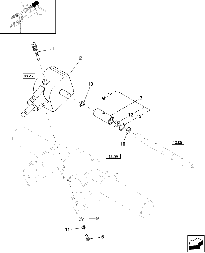 03.20 GEARBOX, MOUNTING, 1000 RPM