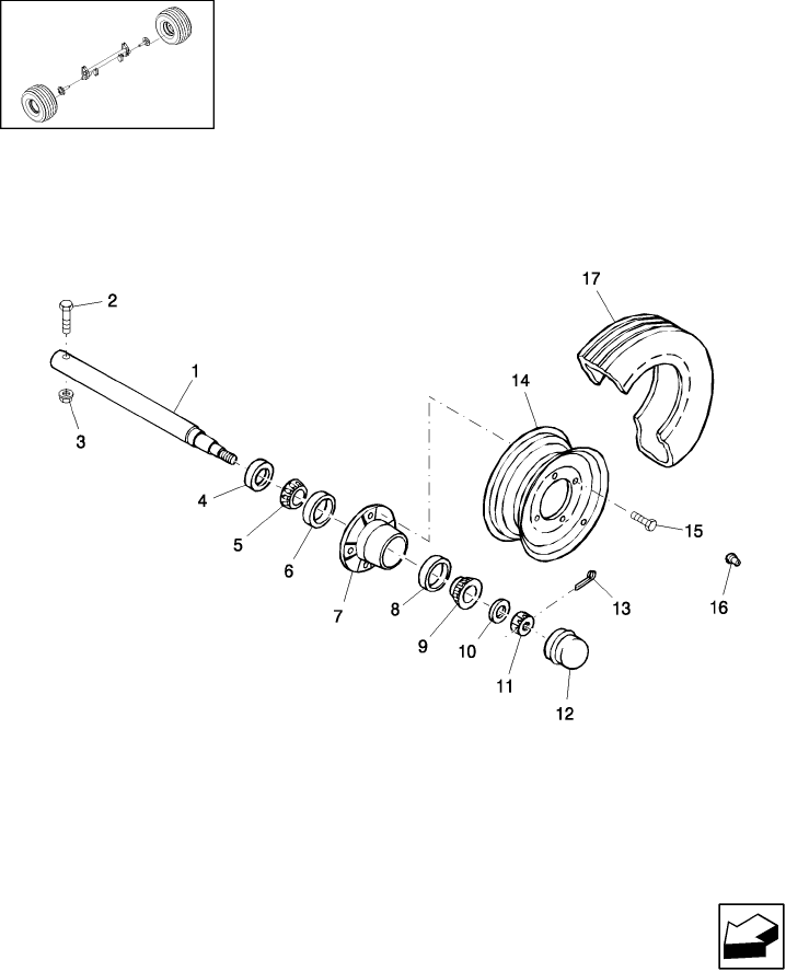 11.08 WHEELS, WHEEL HUB & SPINDLE, 4 PLY, 27 X 9.5 - 15"