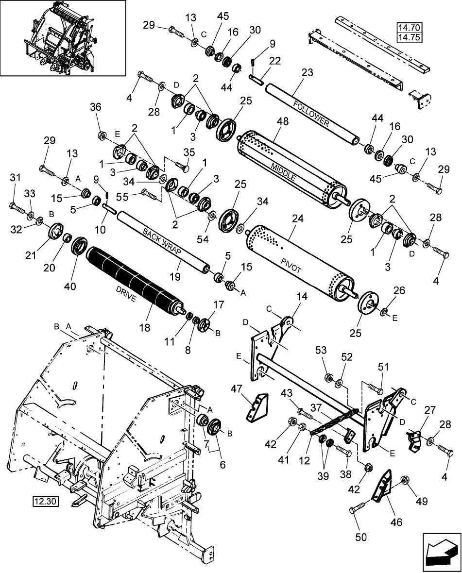 12.36 MAIN FRAME, SLEDGE & SLEDGE ROLLERS, HIGH MOISTURE