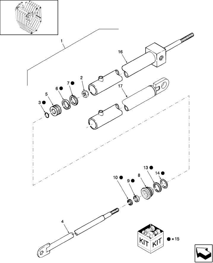 07.43(2) HYDRAULICS, BALE TENSION CYLINDERS, NEW STYLE