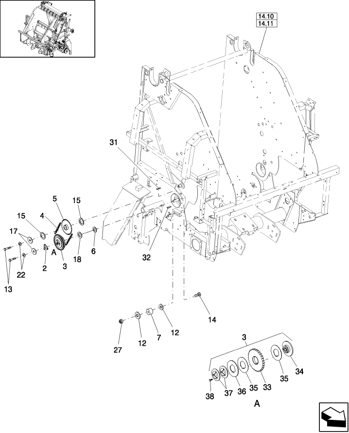 12.07(3) MAIN DRIVE, RH & SLIP CLUTCH, AUTO WRAPâ„¢, P.I.N. 66258 & AFTER