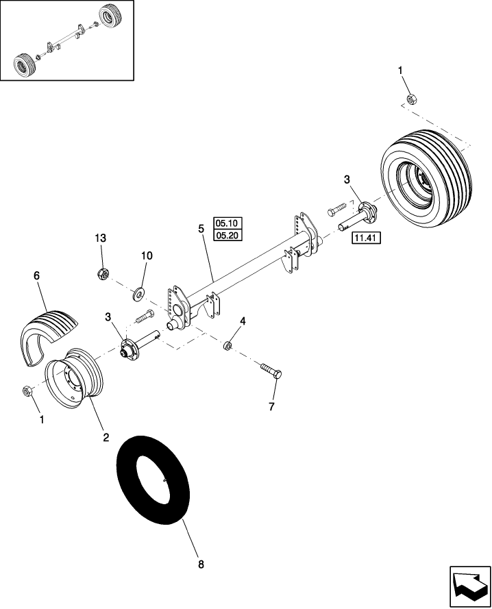 11.07 WHEELS, 10 PLY 16", NORTH AMERICA