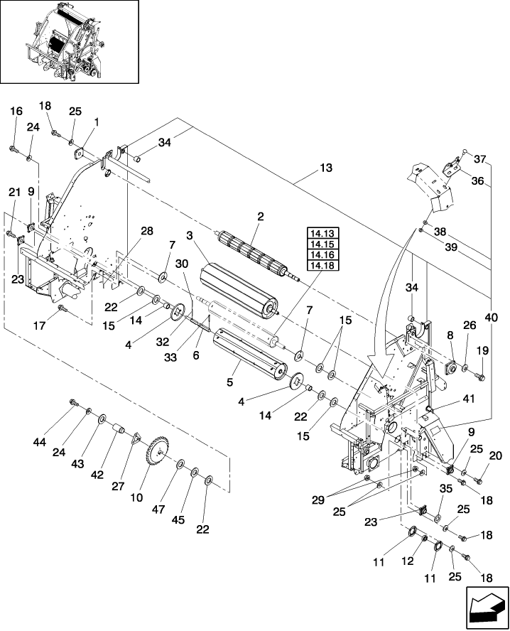 14.11(1) MAIN FRAME & ROLLS, ROTOR