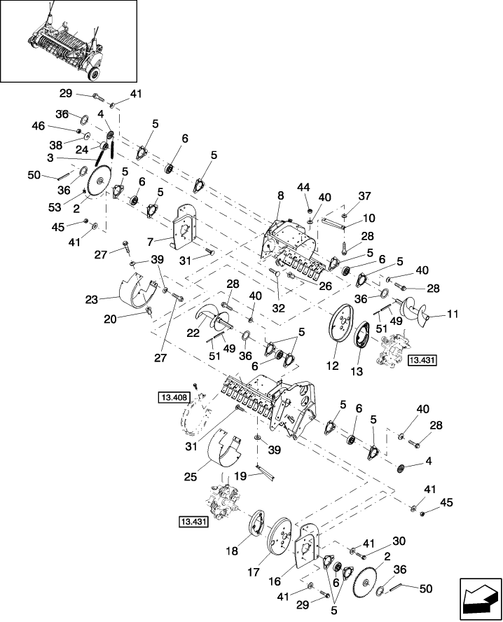13.421 2M WIDE PICKUP, AUGER, STUFFER FEEDER
