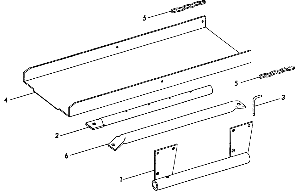 034 ATTACHMENTS, WAGON HITCH & BALE CHUTE