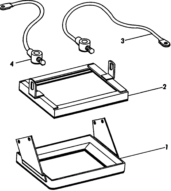 037 BATTERY TRAY, HOLD-DOWNS  & CABLE