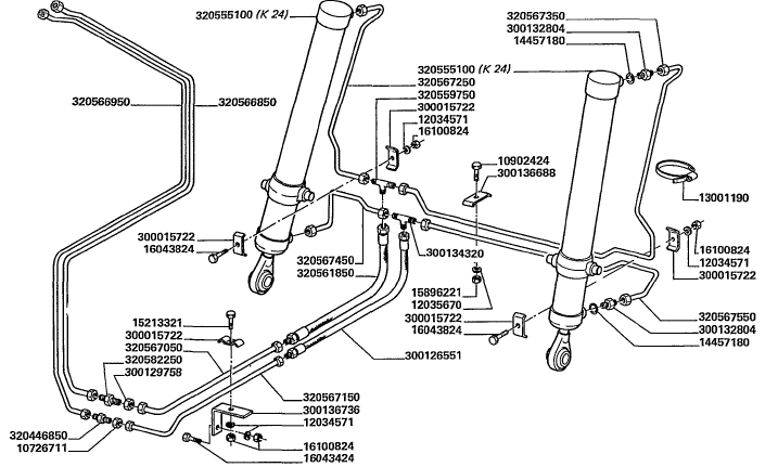 K23 LONGITUDINAL LEVELING SYSTEM TUBING