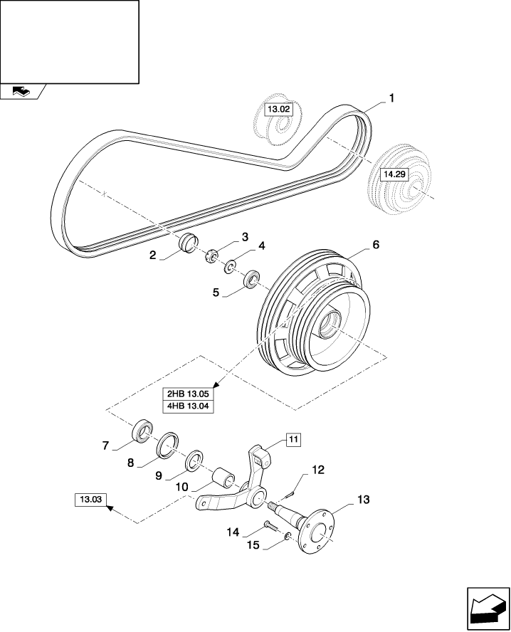 13.01(01) HEADER, DRIVE 3HB