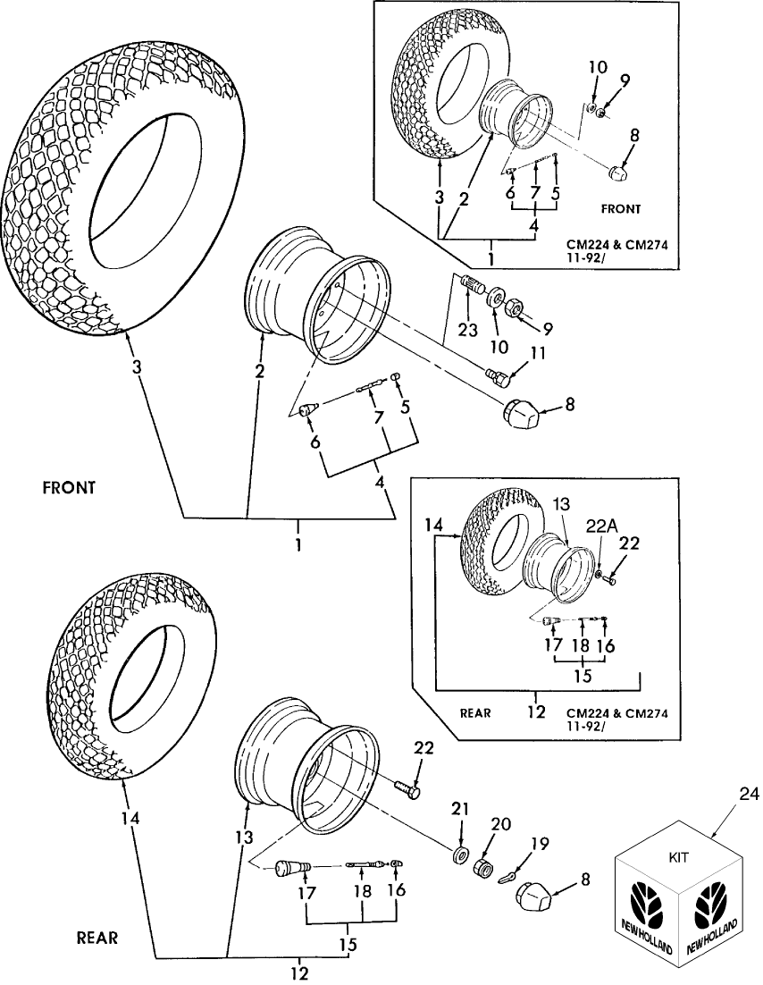 01A01 FRONT & REAR WHEELS