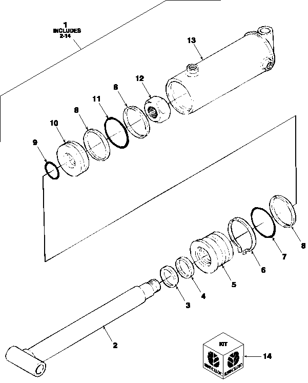 006 CYLINDER, BLADE ANGLING (93/), 60" FRONT BLADE