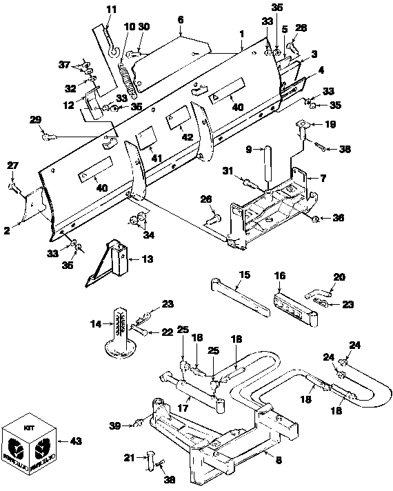 005 DOZER BLADE, (93/), 60" FRONT BLADE