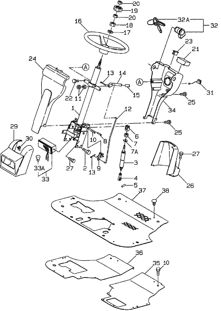 10.03 STEERING COLUMN & OPERATOR'S DECK