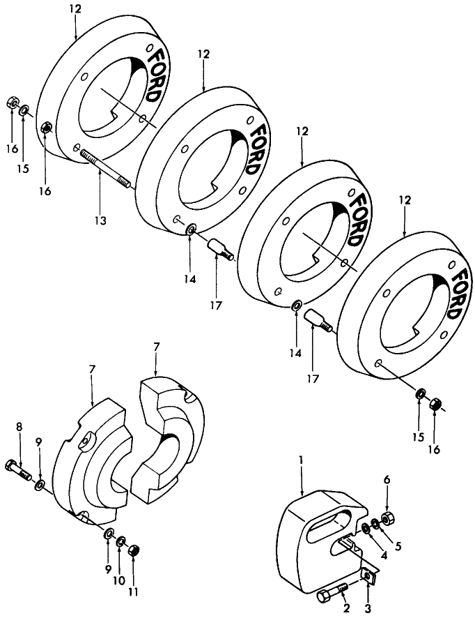 01B01 FRONT & REAR WEIGHTS