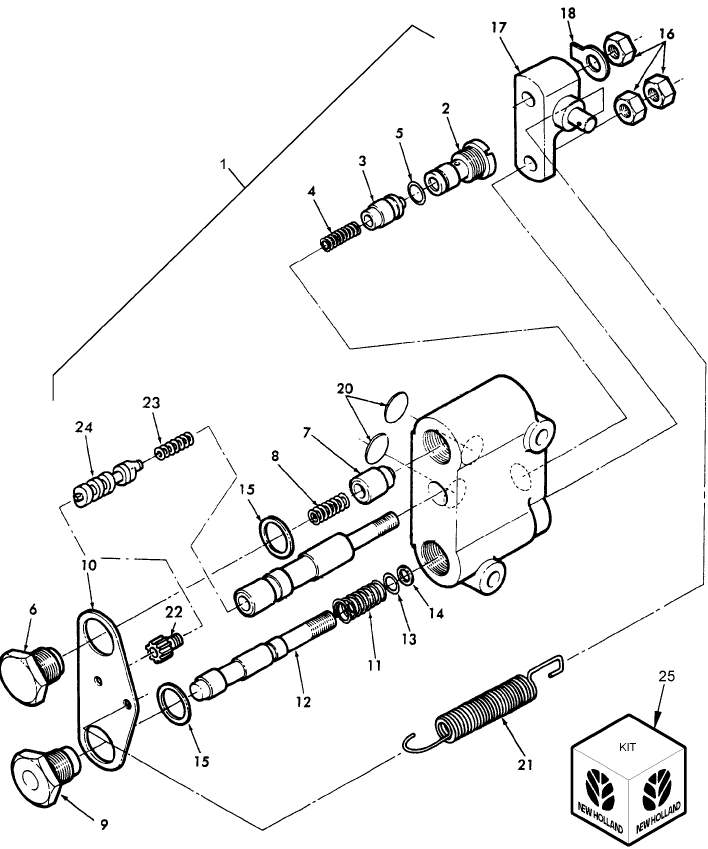 05C02 HYDRAULIC CONTROL VALVE, W/POSITION CONTROL. 1100, 1200, 1300, 1500, 1700, 1900