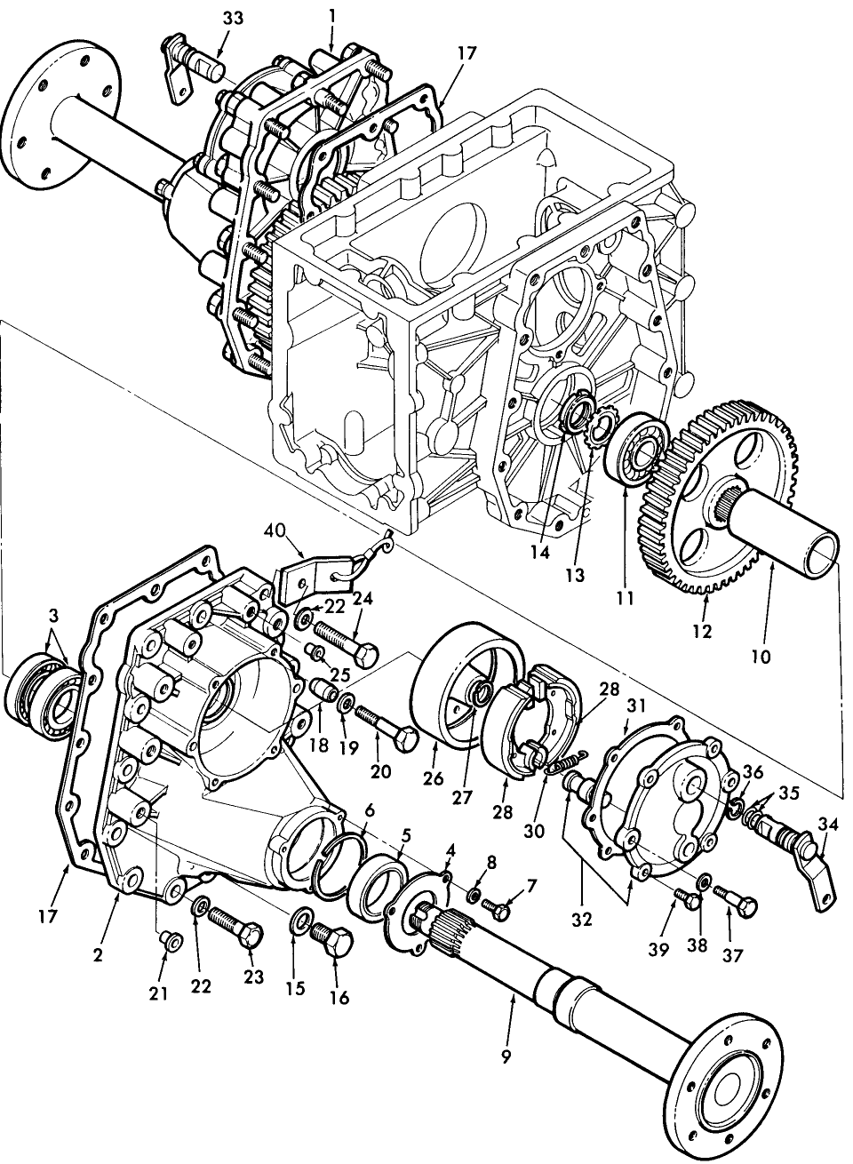 04A01 BRAKE & WHEEL SHAFT CASE, 1110, 1210