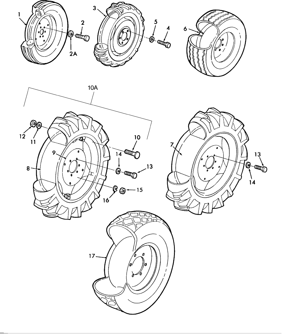 01A01 FRONT & REAR WHEELS