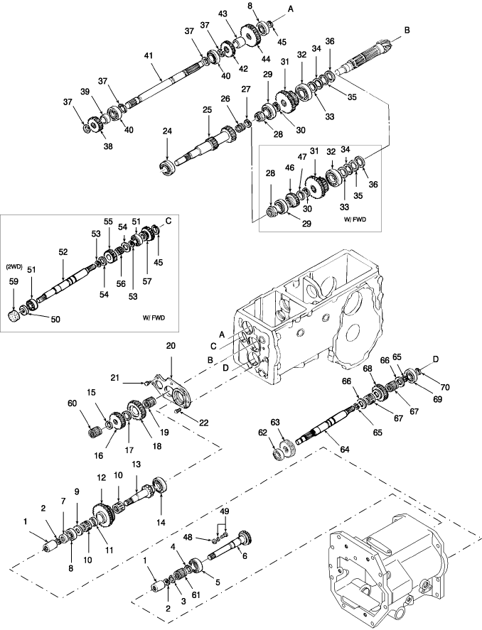 07F02 REAR TRANSMISSION GEARS W/HST