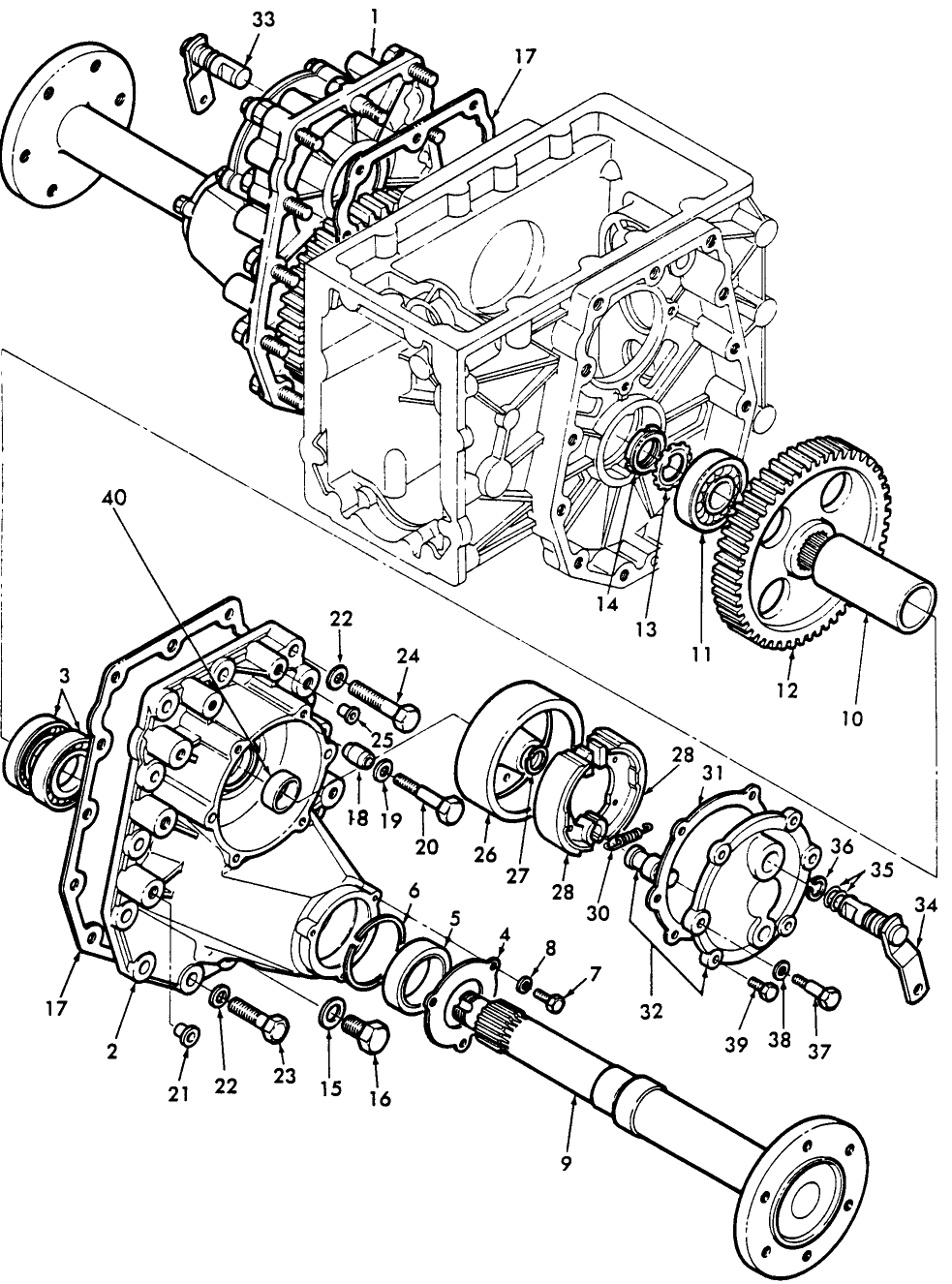 04A01 BRAKE & WHEEL SHAFT CASE, 1100 & 1200