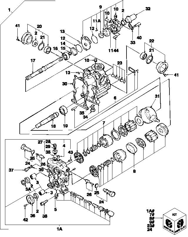 07M02 HYDROSTATIC TRANSMISSION ASSEMBLY - 1110, 1210