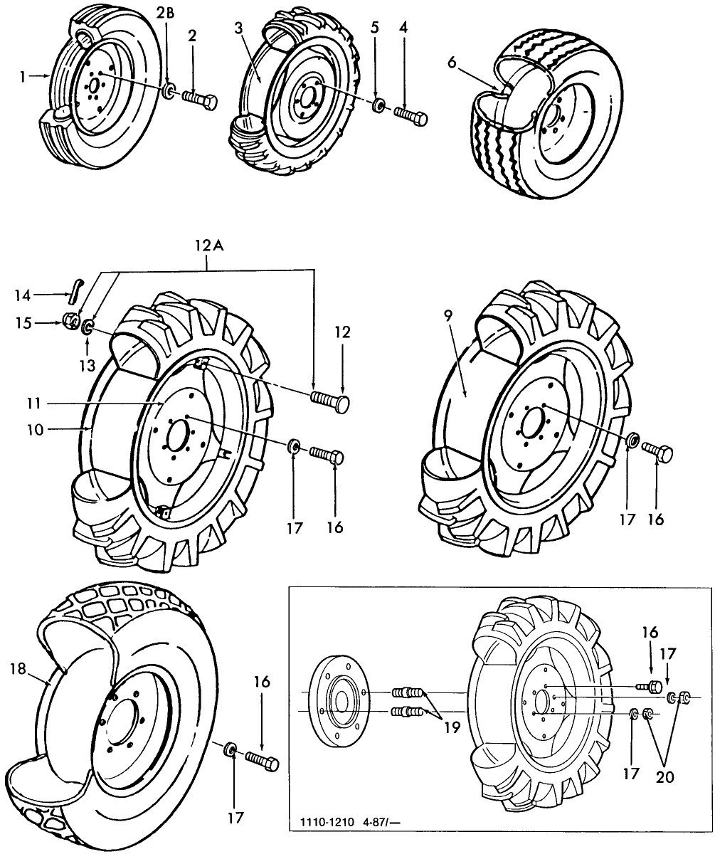 01A01 FRONT & REAR WHEELS