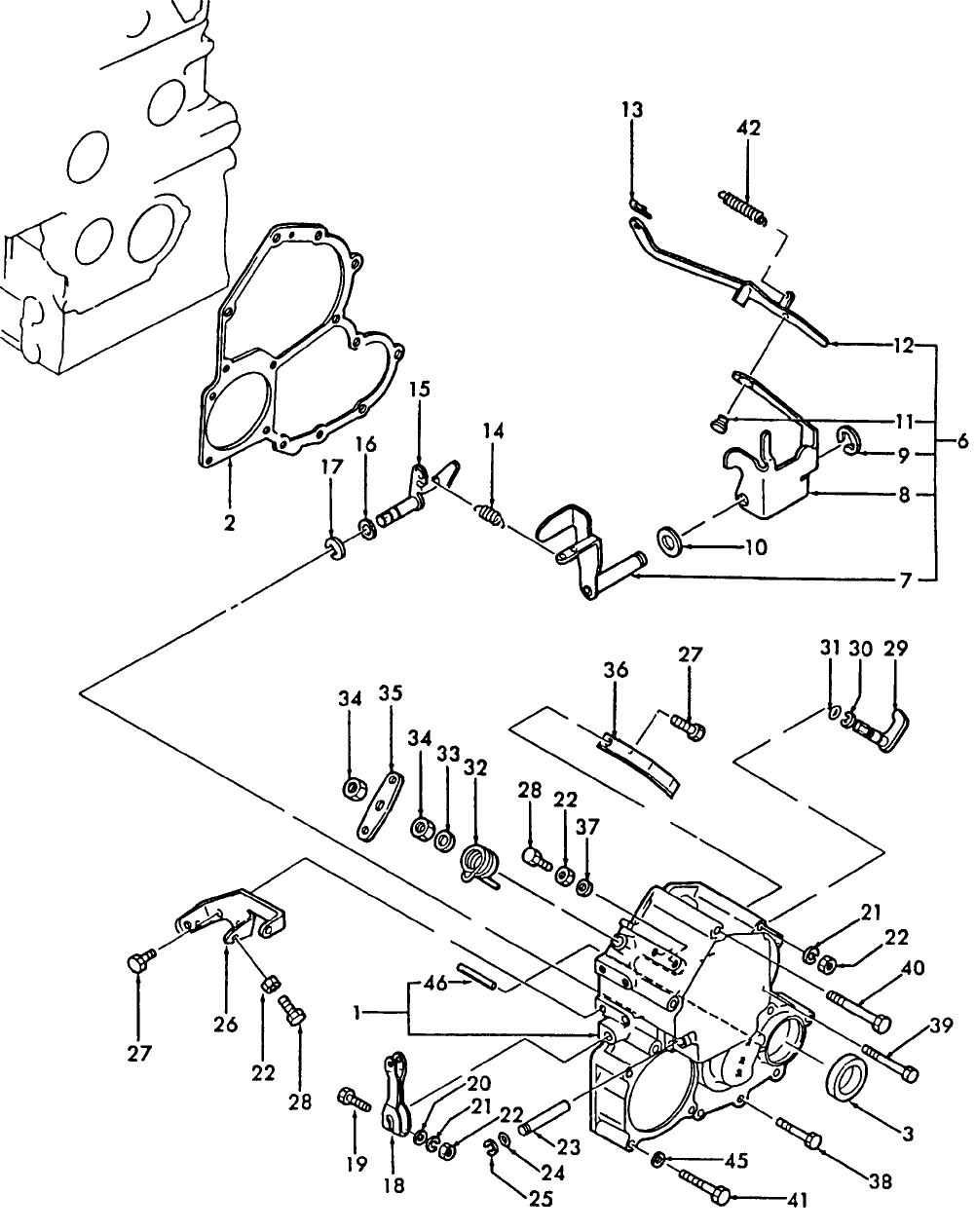 06E02 TIMING GEAR CASE - 1210, 1310