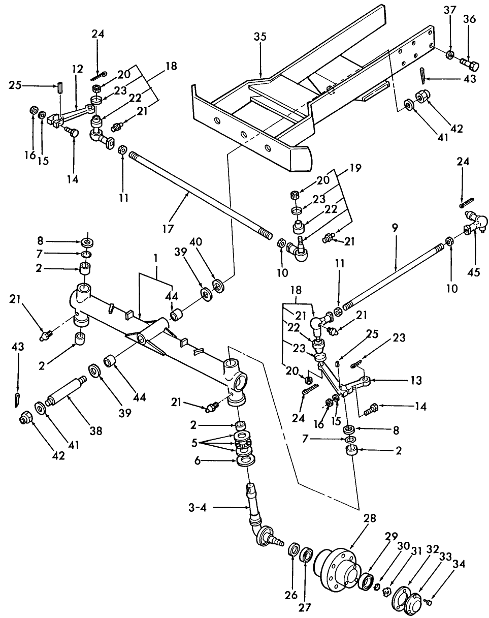 03A01 FRONT AXLE, FIXED W/2WD