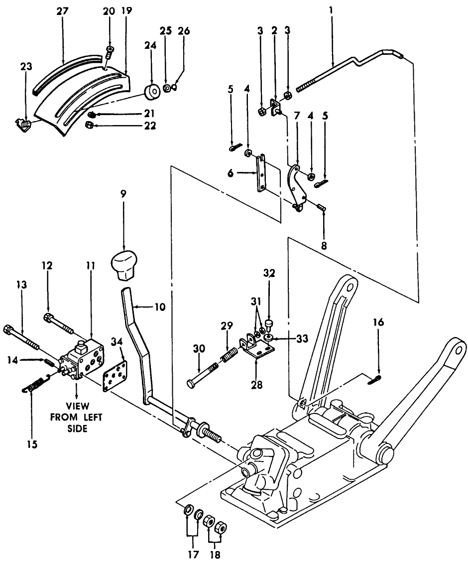 05D01 CONTROL VALVE, QUADRANT & LINKAGE