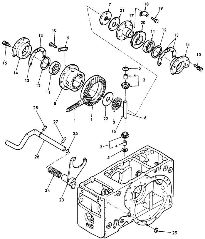 04B02 DIFFERENTIAL & DIFFERENTIAL LOCK LINKAGE, 1300 & 1500