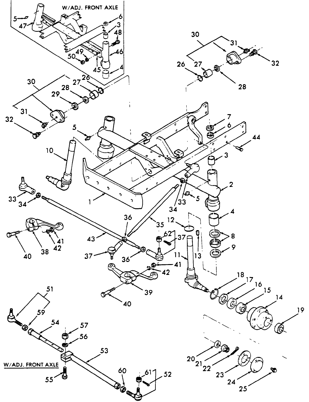 03A02 AXLE, FRONT, 2WD, 1300 & 1500