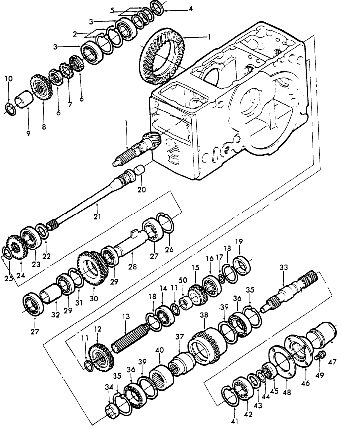 07C03 REAR TRANSMISSION GEARS, 1300 & 1500
