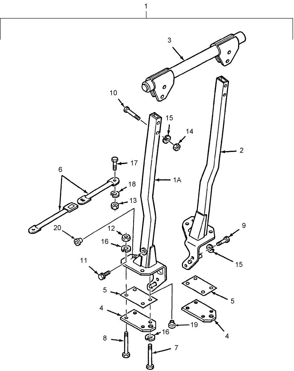 17B04 ROLLBAR ASSEMBLY -  1310,1510 (4-85/-)