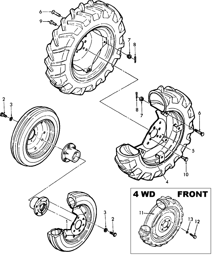 01A01 FRONT & REAR WHEELS