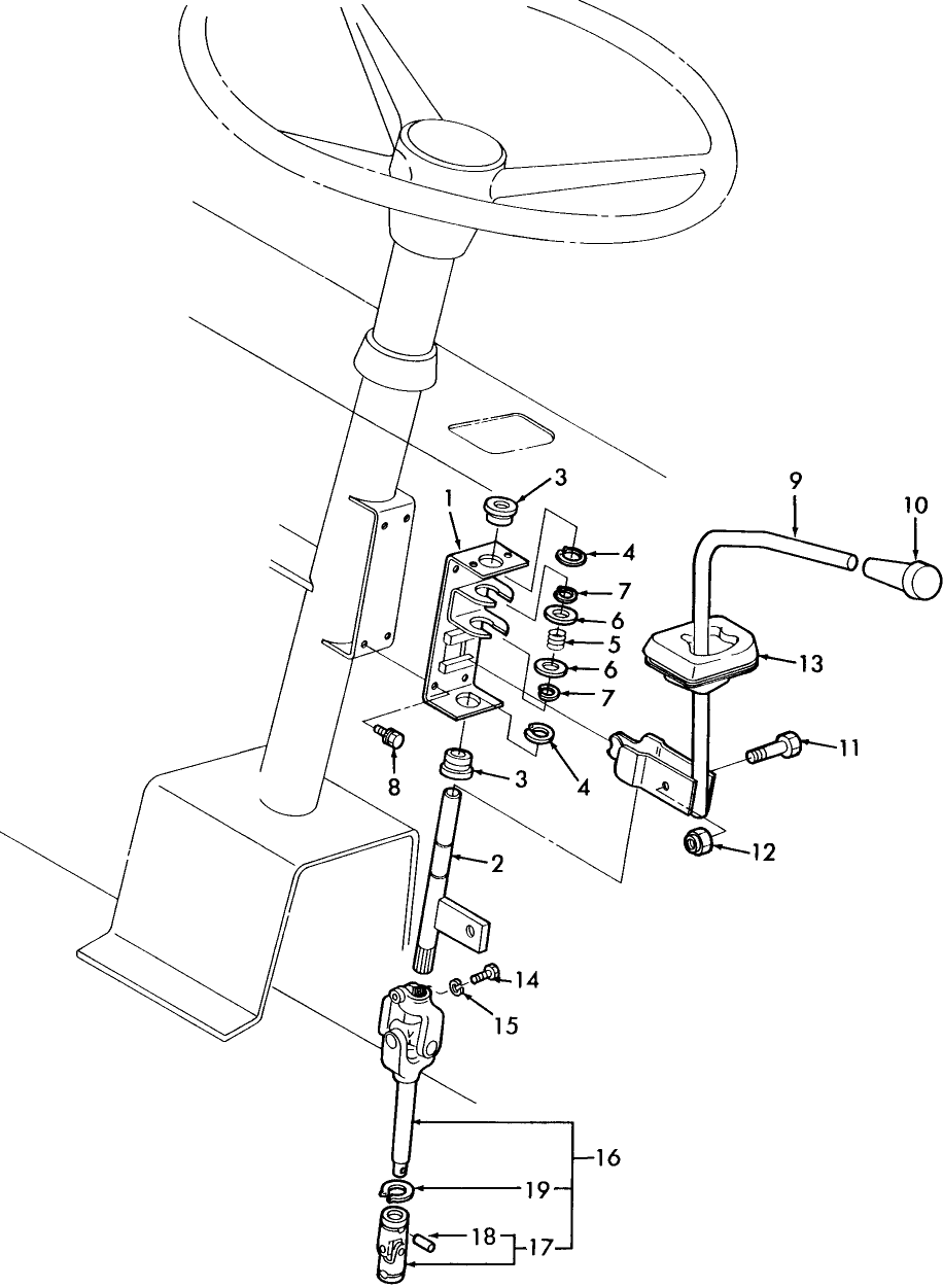 07K02 COLUMN SHIFT & ACCELERATOR LEVER