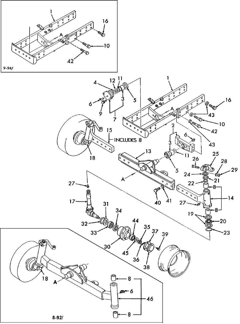 03A05 FRONT AXLE W/2WD